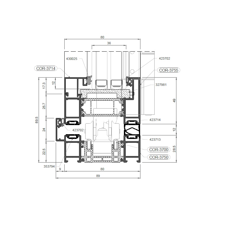 Cortizo Bifold Plus – hliníkové skladacie dvere
